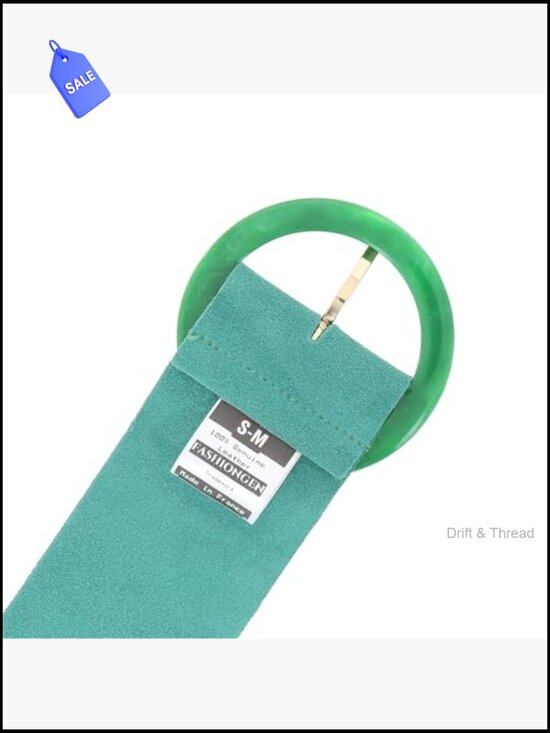 Wide Suede Leather Belt for Dress, 2.55\